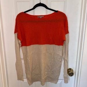 GAP Orange and Creme Sweater